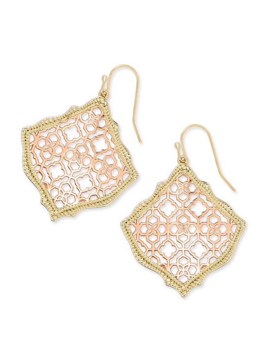 Kendra Scott Jewelry - Kendra Scott “Kristen” Drop Earrings - Rose Gold Filigree